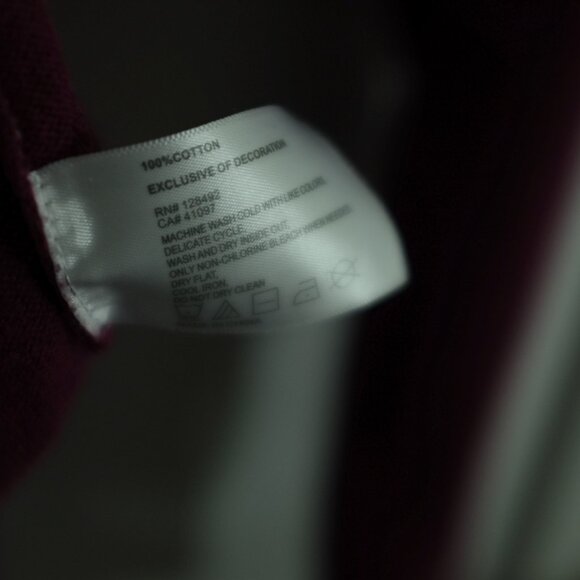 Greg Norman burgundy Quarter Zip Cotton Golf Pullover Textured Weave size XL - Picture 6 of 9